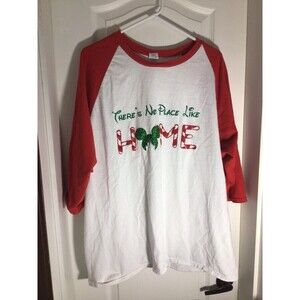Disney Mickey Mouse No Place Like Home Christmas 3XL Quarter Sleeve T-Shirt